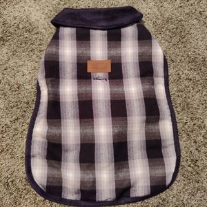 Pendleton CHARCOAL OMBRE PLAID DOG COAT Black Gray & White Size Small